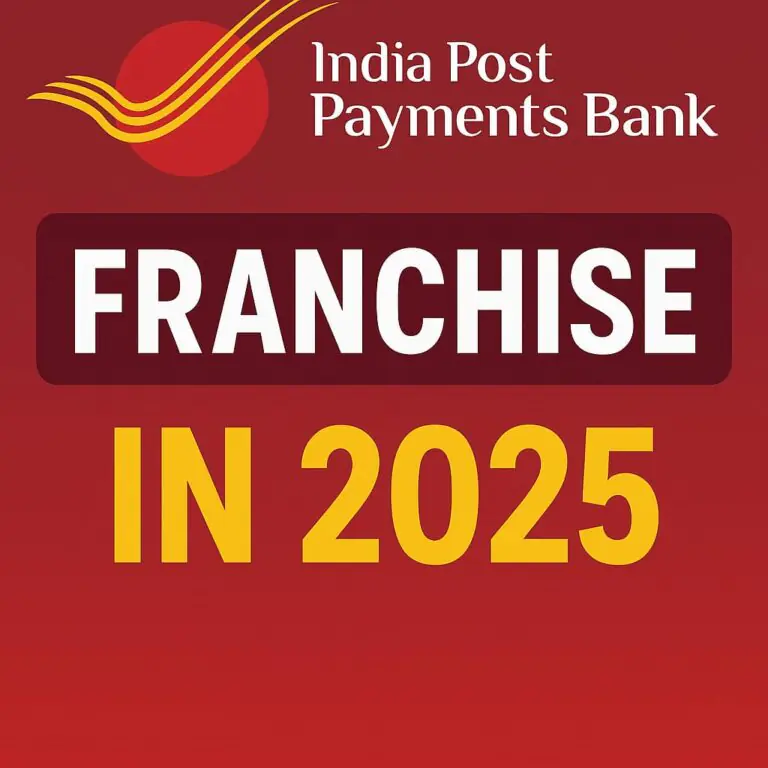 India Post Payments Bank Franchise 2025 Poster with Logo and Bold Text