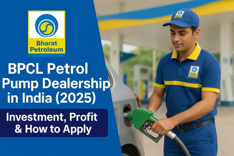 BPCL Petrol Pump in India with Staff Refueling Car at Night – Bharat Petroleum Official Outlet