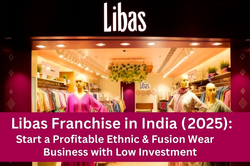 Libas ethnic wear franchise store in India showcasing traditional and fusion outfits for women in vibrant showroom