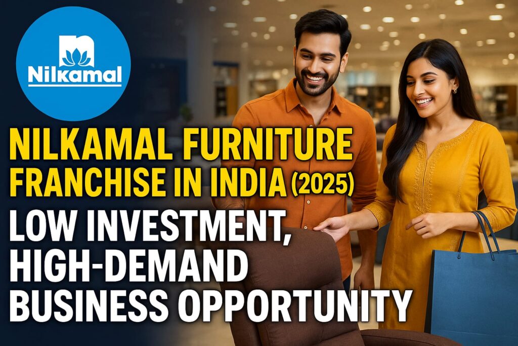 Indian customers shopping in a modern Nilkamal Furniture retail outlet showcasing affordable and stylish home furniture.