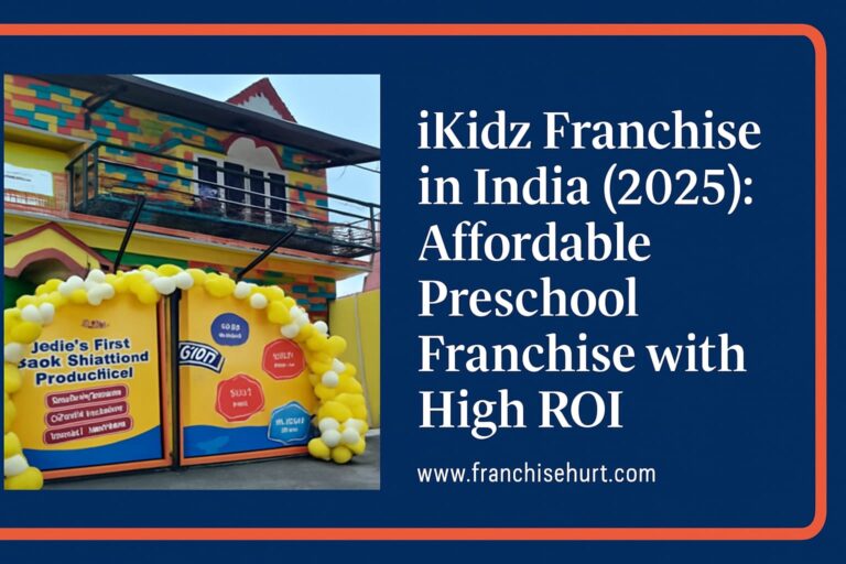 iKidz Preschool Franchise – Affordable High ROI Preschool Opportunity in India 2025, colorful front gate, tech-enabled, secure, parent-friendly environment