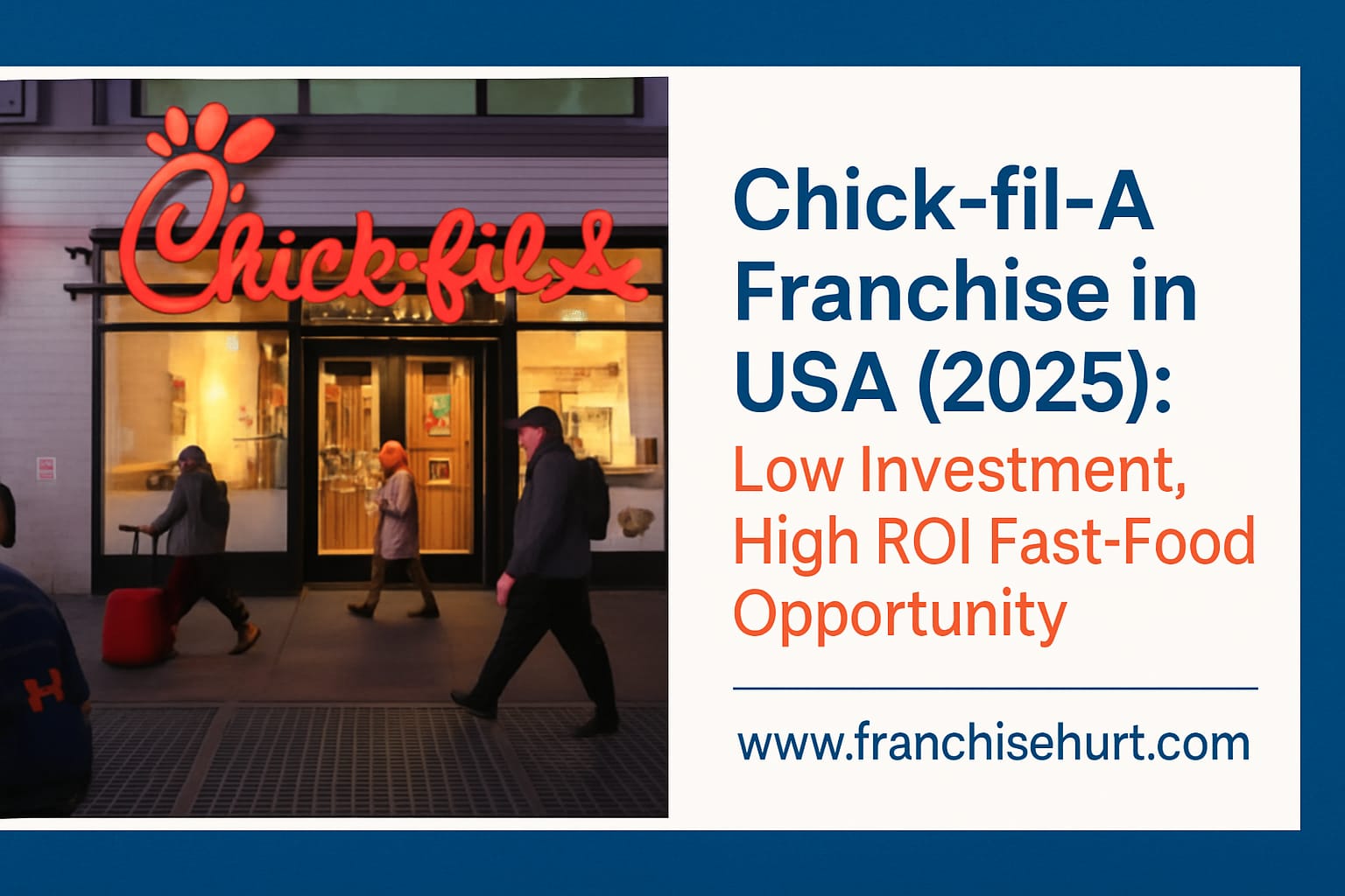 Chick-fil-A restaurant exterior in USA 2025 – Fast food franchise with low investment and high ROI