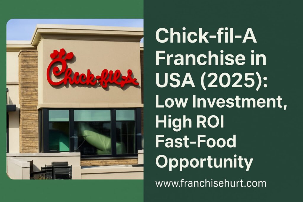 Exterior of Chick-fil-A restaurant in USA 2025 – Top fast-food franchise with high returns and low investment