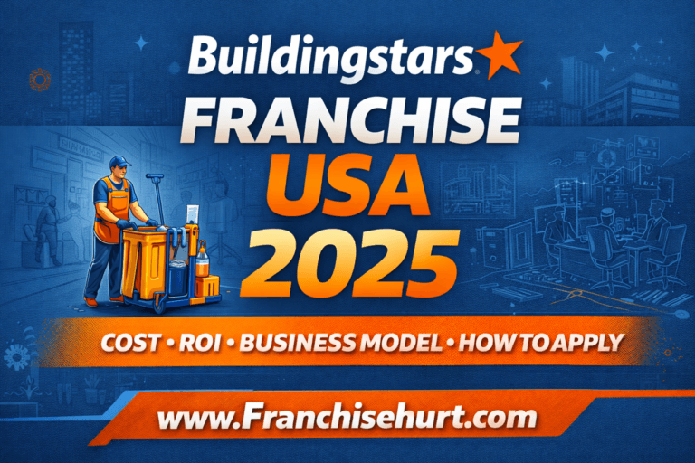 Buildingstars Franchise USA 2025 thumbnail showing commercial cleaning business model, cost, ROI and how to apply